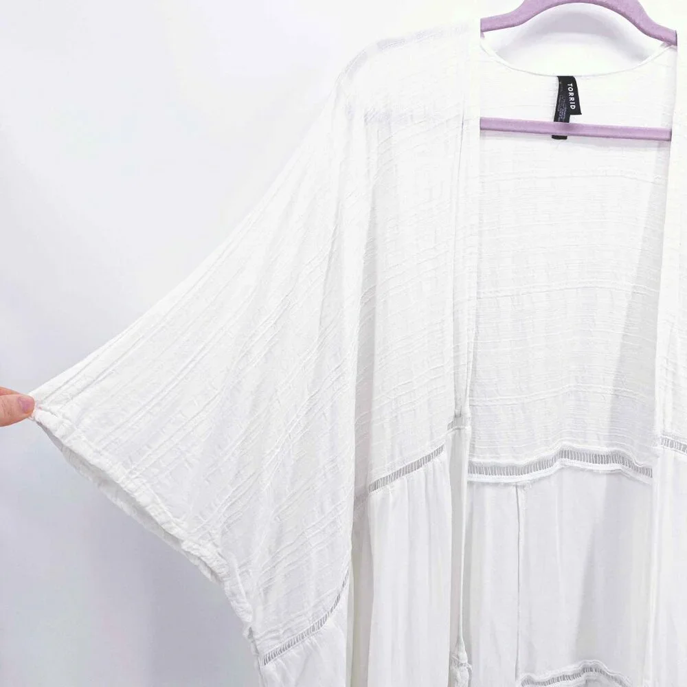 Torrid Flowy Inset Ruana - Picture 4 of 14